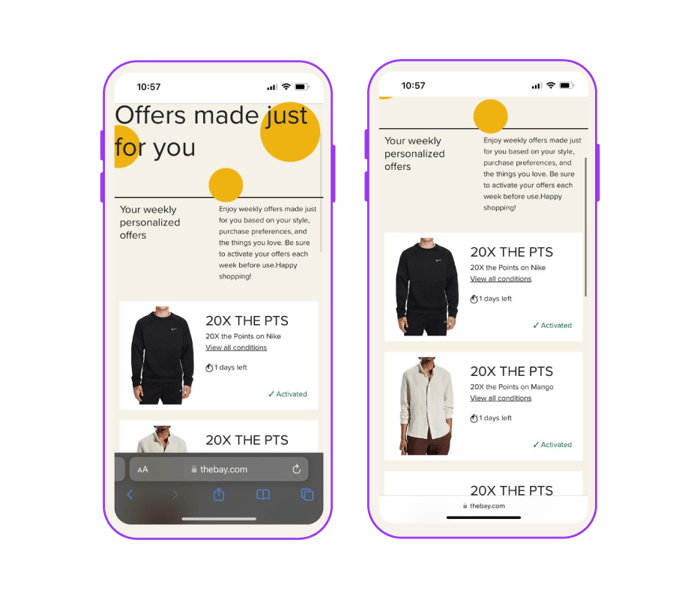 Personalized Offers - eCommerce