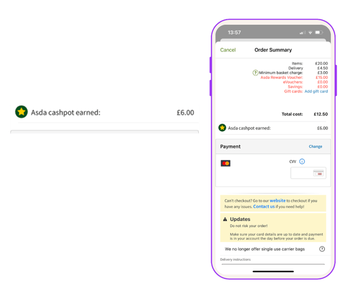 Real-time Saving & Reward Updates - eCommerce