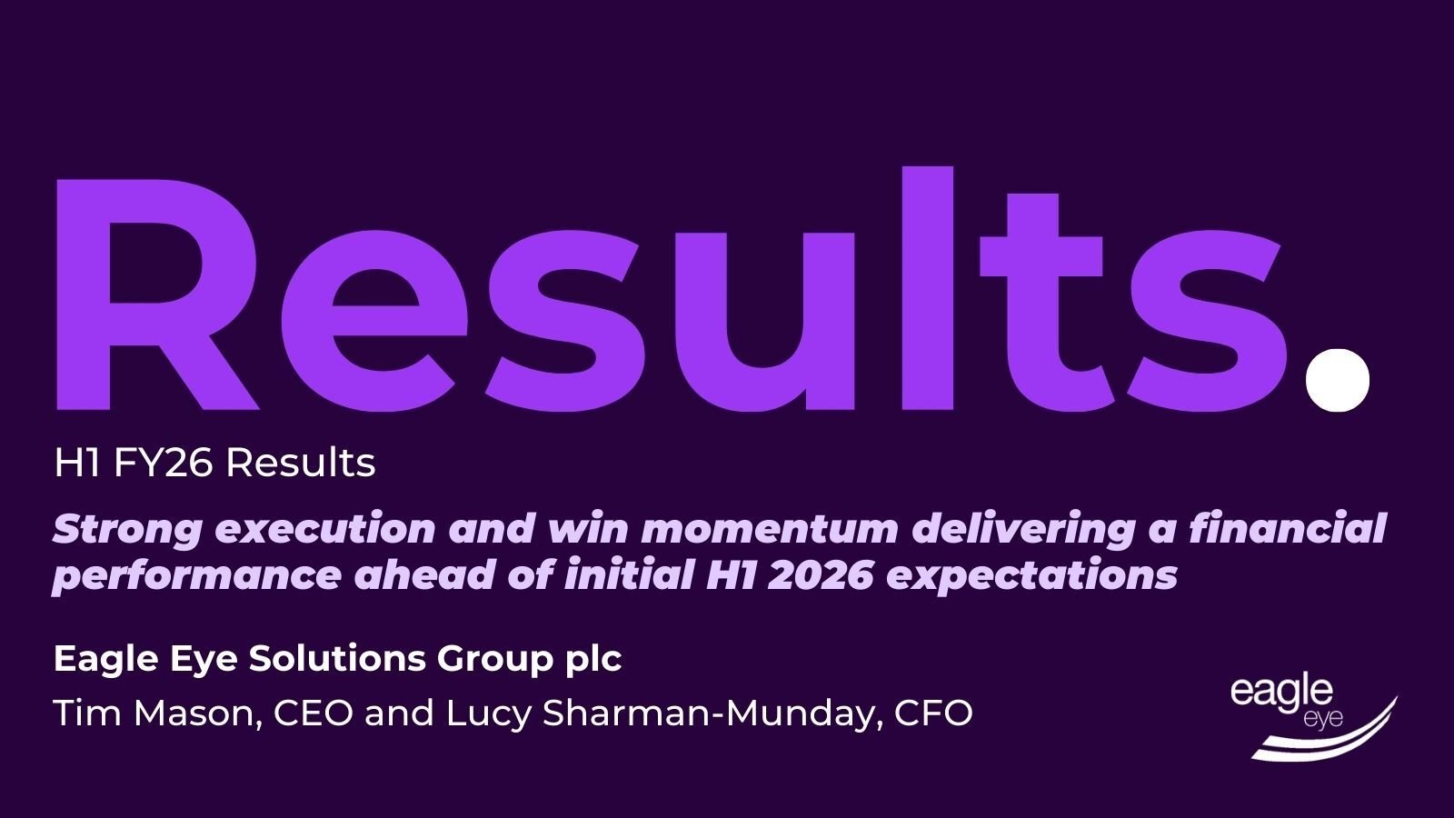 Eagle Eye Solutions H1 FY26 Results