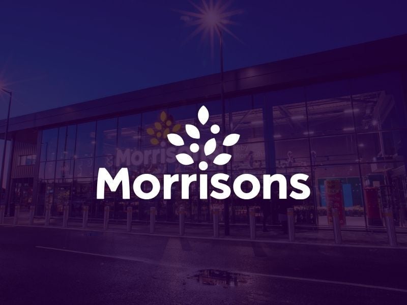 Morrisons supermarket storefront with logo overlaid for Eagle Eye AIR loyalty case study