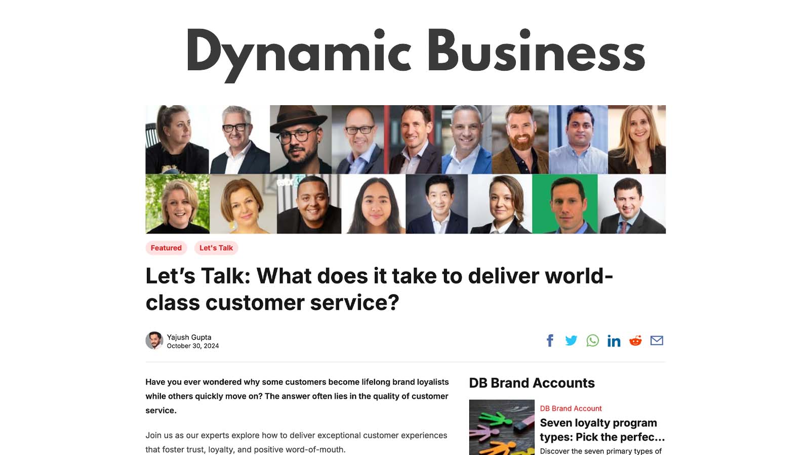 Let's Talk: What does it take to deliver world-class customer service?