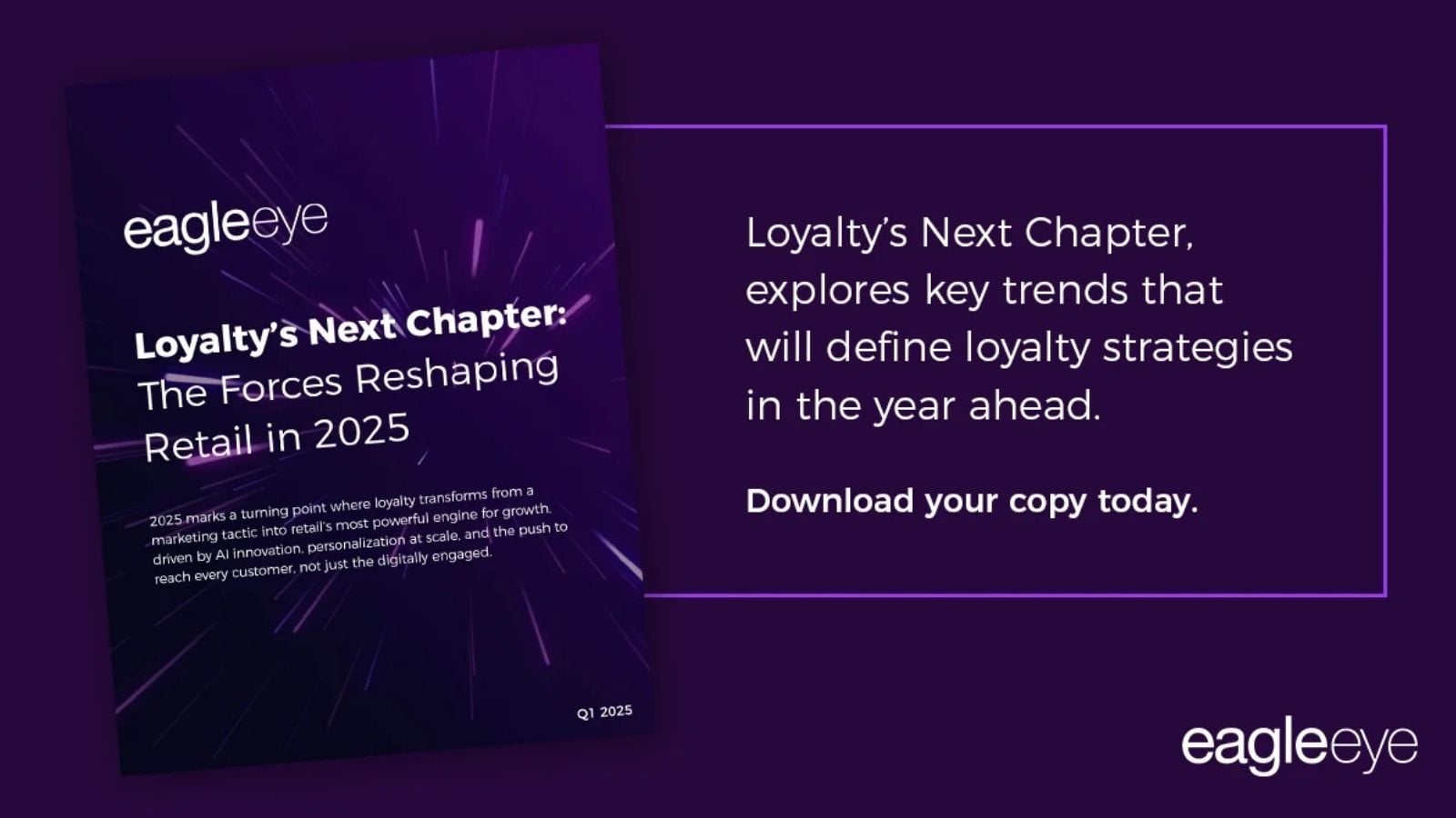 Eagle Eye report cover titled Loyalty’s Next Chapter: The Forces Reshaping Retail in 2025.