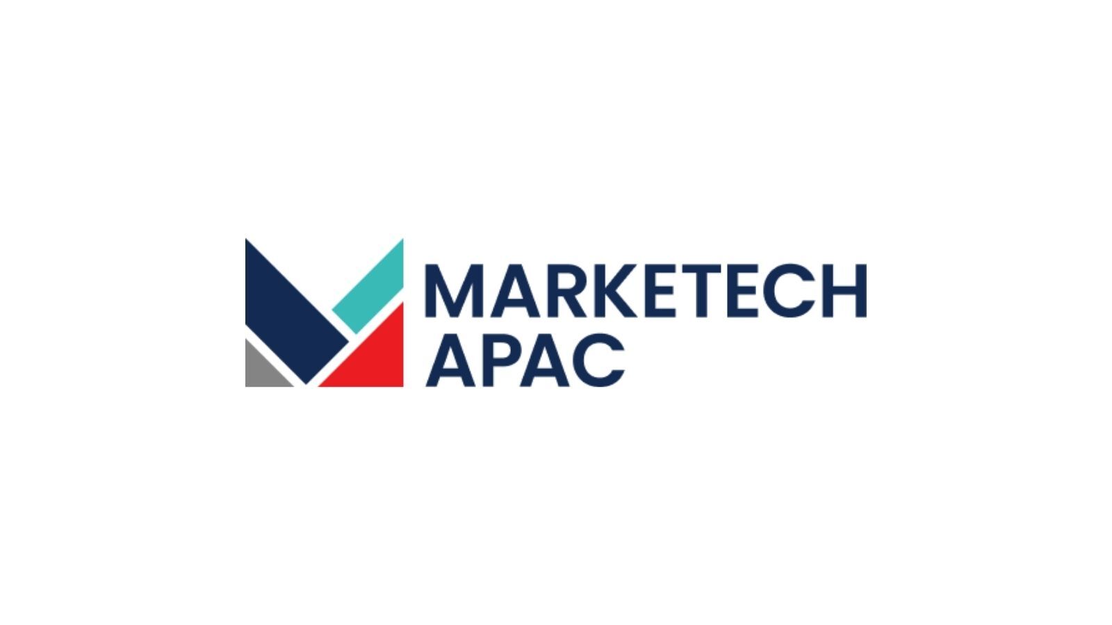 MARKETECH APAC logo with blue, teal, gray, and red geometric design